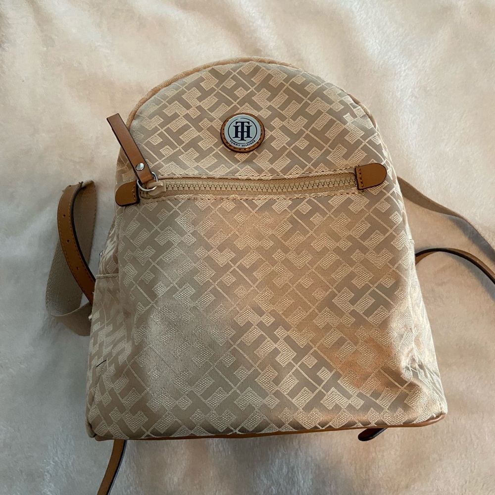 New light Tan Small Backpack Tommy Hilfiger
